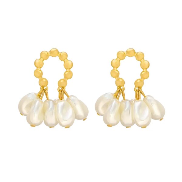 boucle d oreille perle baroques de corée du sud, pendentifs de personnalité polyvalents