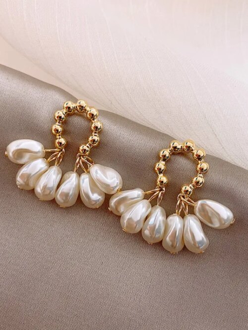 boucle d oreille perle baroques de corée du sud, pendentifs de personnalité polyvalents