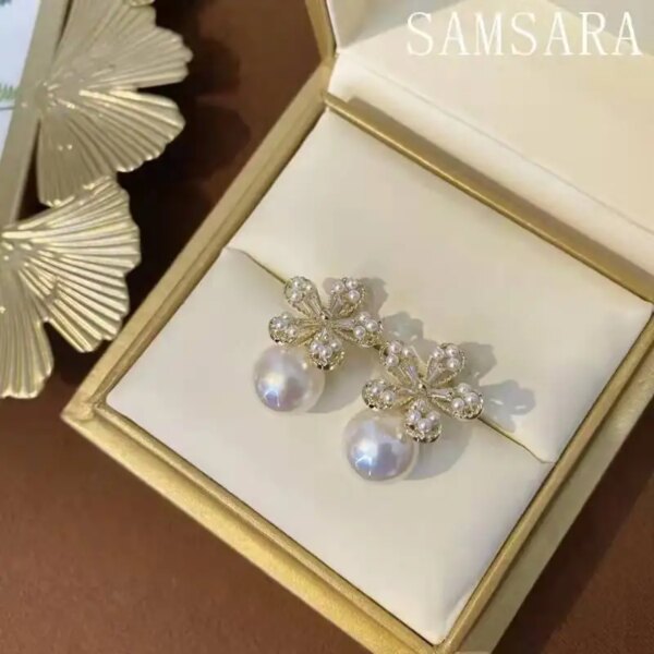 boucle d oreille perle baroques de corée du sud, pendentifs de personnalité polyvalents