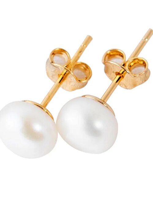 boucle d oreille perle en argent Sterling 925 pour femmes, bijoux en or avec perles d'eau douce naturelles