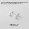 boucle d oreille perle véritable pour femmes, en argent 925, petites perles naturelles d'eau douce