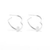 boucle d oreille perle en Imitation de perles pour femmes, bijoux en cristal, flocon de neige