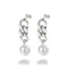 boucle d oreille perle en Imitation de perles pour femmes, bijoux en cristal, flocon de neige