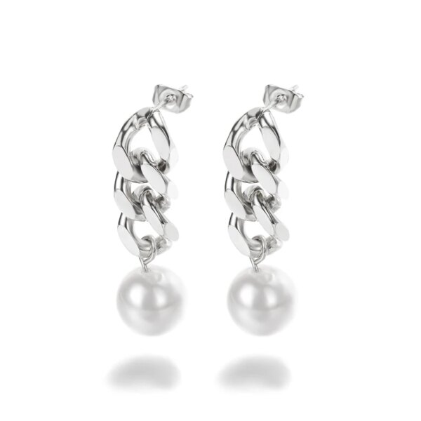 boucle d oreille perle en Imitation de perles pour femmes, bijoux en cristal, flocon de neige