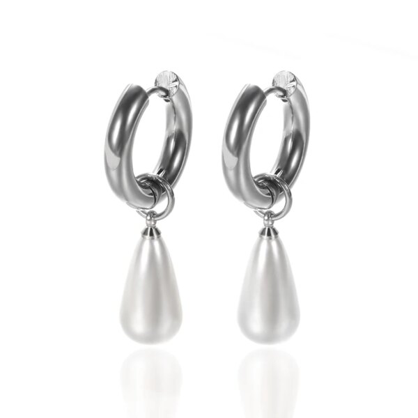 boucle d oreille perle en Imitation de perles pour femmes, bijoux en cristal, flocon de neige