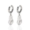 boucle d oreille perle en Imitation de perles pour femmes, bijoux en cristal, flocon de neige