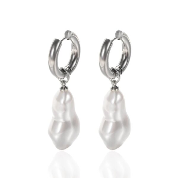 boucle d oreille perle en Imitation de perles pour femmes, bijoux en cristal, flocon de neige