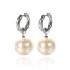 boucle d oreille perle en Imitation de perles pour femmes, bijoux en cristal, flocon de neige
