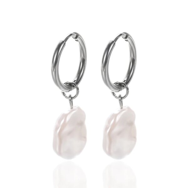 boucle d oreille perle en Imitation de perles pour femmes, bijoux en cristal, flocon de neige