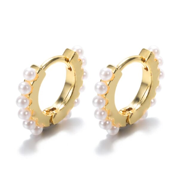 boucle d oreille perle en Imitation de perles pour femmes, bijoux en cristal, flocon de neige