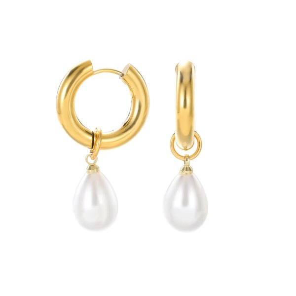 boucle d oreille perle en Imitation de perles pour femmes, bijoux en cristal, flocon de neige
