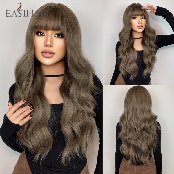 Perruque de Cosplay synthétique Ombre Blonde pour femmes