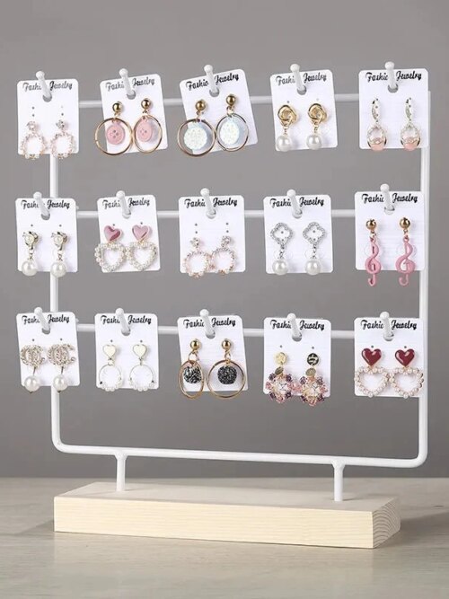 porte boucle d oreille , Présentoir à Bijoux en Métal pour Boucles d'Oreilles