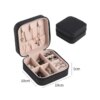 porte boucle d oreille Boîte à bijoux de voyage en cuir portable, étui à bijoux