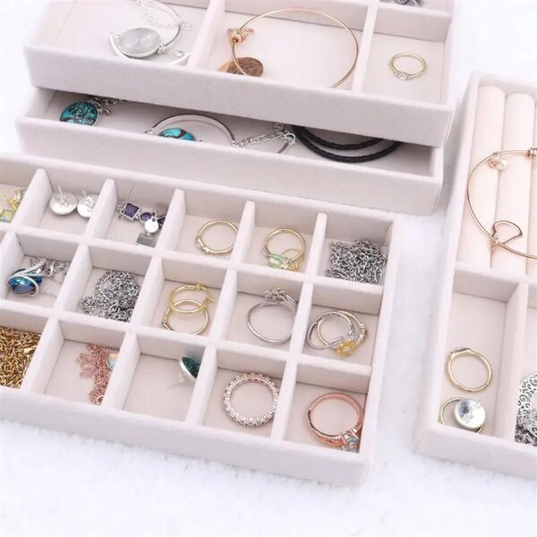 porte boucle d oreille Boîte à bijoux en velours, organisateur, bricolage, boucles d'oreilles