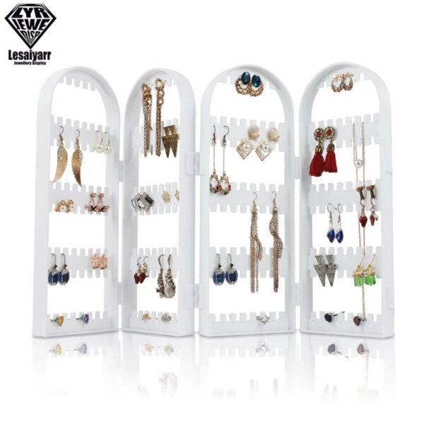 porte boucle d oreille 2/3/4 ventilateurs, écran pliant, boucles d'oreilles transparentes