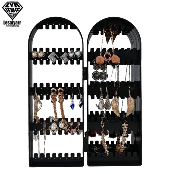porte boucle d oreille 2/3/4 ventilateurs, écran pliant, boucles d'oreilles transparentes