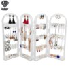 porte boucle d oreille 2/3/4 ventilateurs, écran pliant, boucles d'oreilles transparentes