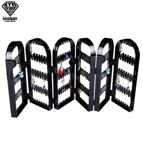 porte boucle d oreille 2/3/4 ventilateurs, écran pliant, boucles d'oreilles transparentes