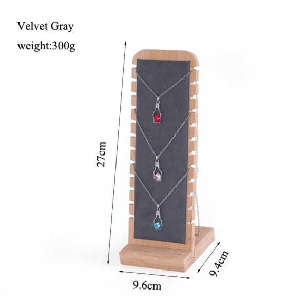 72376-e681e8.jpg porte boucle d oreille 4 styles S/M/L bambou pendentif collier présentoir