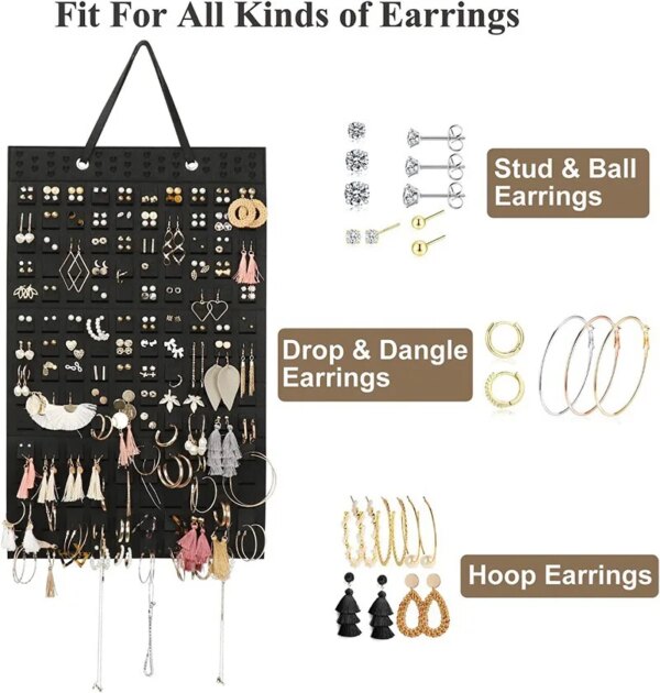 porte boucle d oreille Présentoir de boucles d'oreilles en feutre doux pour femmes et filles