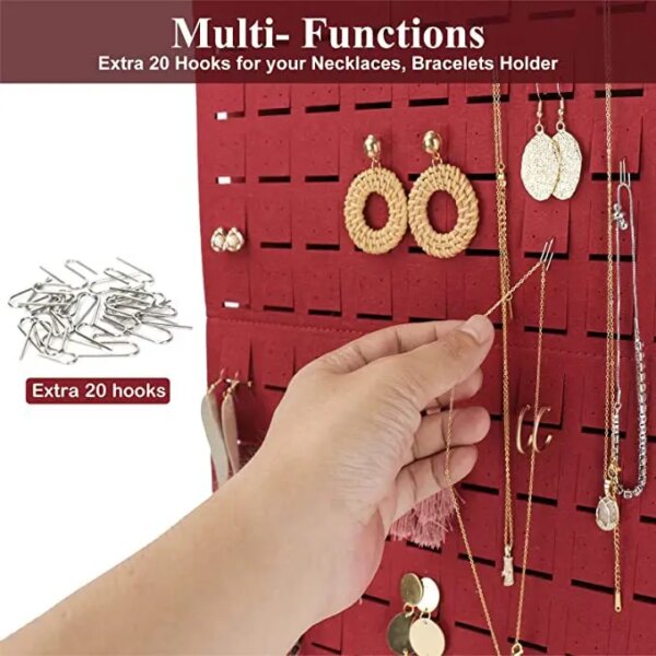 porte boucle d oreille Présentoir de boucles d'oreilles en feutre doux pour femmes et filles