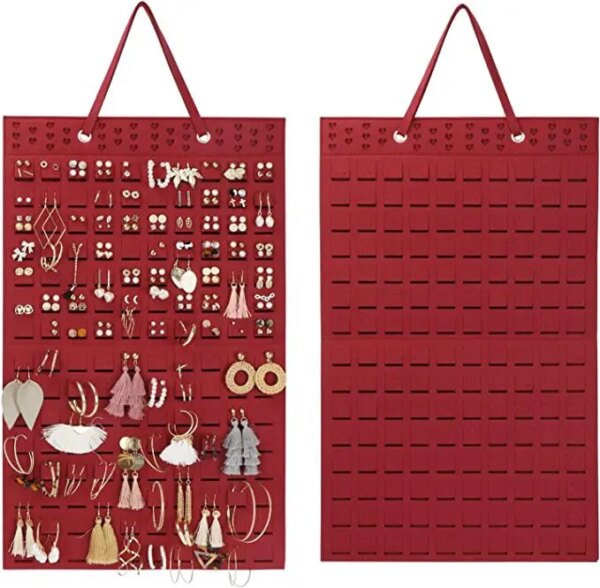 porte boucle d oreille Présentoir de boucles d'oreilles en feutre doux pour femmes et filles