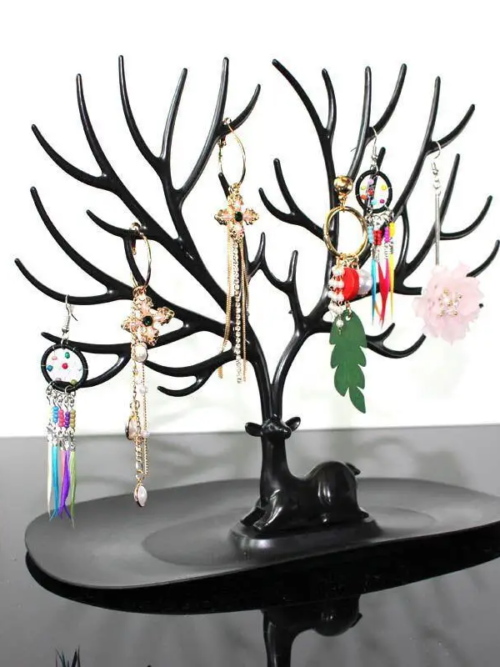 porte boucle d oreille Cerf boucles d'oreilles collier anneau pendentif Bracelet bijoux présentoir