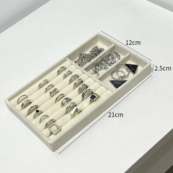 porte boucle d oreille Plateau de présentation de bijoux en velours, grille empilable, boîte de rangement Design