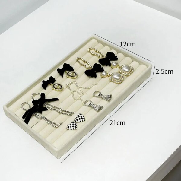 72623-874738.jpg porte boucle d oreille Plateau de présentation de bijoux en velours, grille empilable, boîte de rangement Design