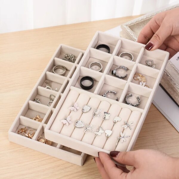 porte boucle d oreille Présentoir de Bijoux, Design de Grille, Support de Rangement pour Bagues et Boucles d'Oreilles
