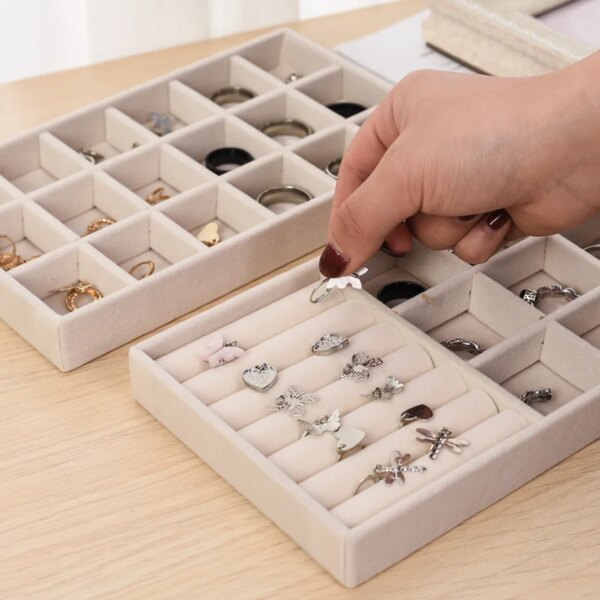 porte boucle d oreille Présentoir de Bijoux, Design de Grille, Support de Rangement pour Bagues et Boucles d'Oreilles