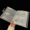 porte boucle d oreille Sac d'albums de stockage d'évaluation de bijoux, boîtes à matiques de collier anti-d'effets