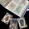 porte boucle d oreille Sac d'albums de stockage d'évaluation de bijoux, boîtes à matiques de collier anti-d'effets