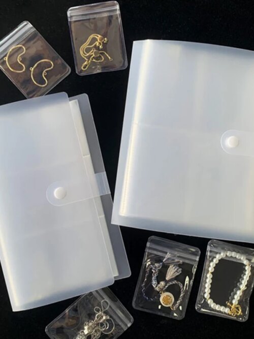 porte boucle d oreille Sac d'albums de stockage d'évaluation de bijoux, boîtes à matiques de collier anti-d'effets