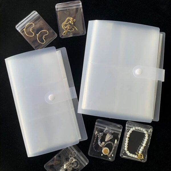 porte boucle d oreille Sac d'albums de stockage d'évaluation de bijoux, boîtes à matiques de collier anti-d'effets