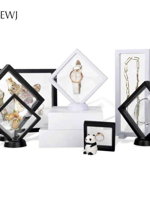 porte boucle d oreille Boîte de rangement de bijoux en film PE, étui d'emballage 3D