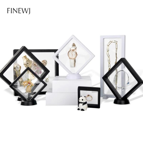 porte boucle d oreille Boîte de rangement de bijoux en film PE, étui d'emballage 3D