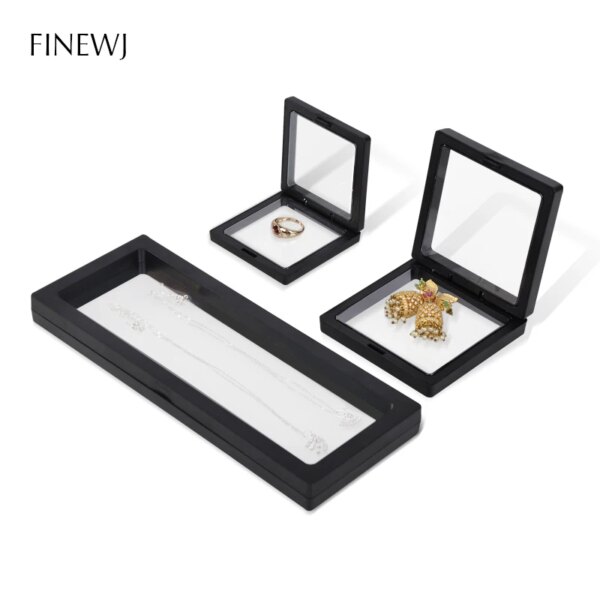 porte boucle d oreille Boîte de rangement de bijoux en film PE, étui d'emballage 3D