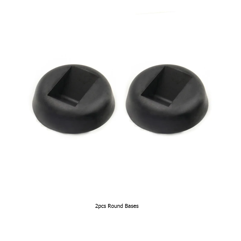 2 Black Round Bases