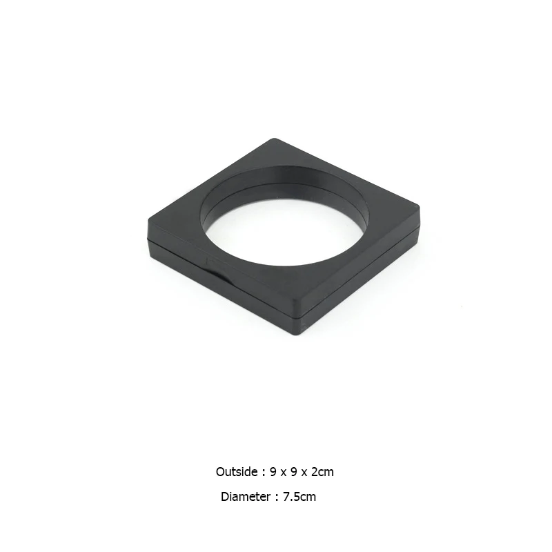 Black 9x9cm Round