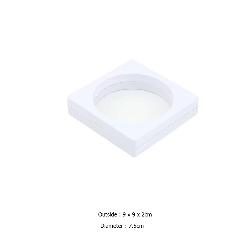 White 9x9cm Round