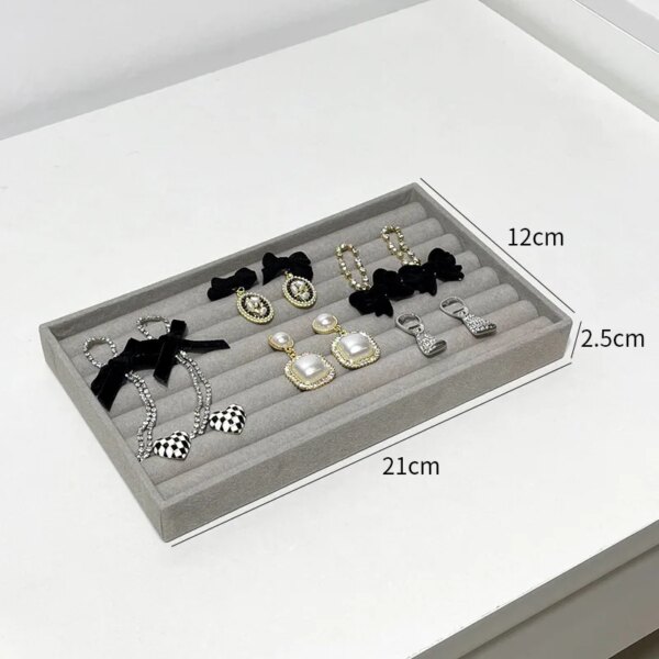 porte boucle d oreille Boîte de présentation de bijoux en velours doux portable