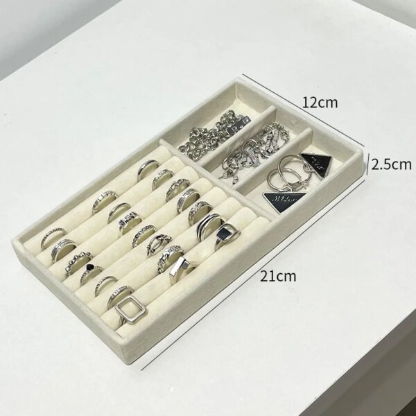 porte boucle d oreille Boîte de présentation de bijoux en velours doux portable