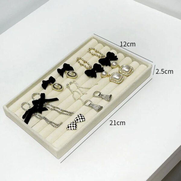 porte boucle d oreille Boîte de présentation de bijoux en velours doux portable