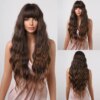perruque synthétique bouclée longue pour femmes