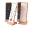 presentoir boucle d oreille bijoux en bambou, pour colliers, boucles d'oreilles