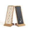 presentoir boucle d oreille bijoux en bambou, pour colliers, boucles d'oreilles