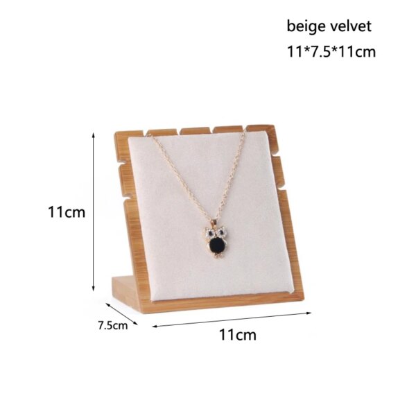 presentoir boucle d oreille bijoux en bambou, pour colliers, boucles d'oreilles