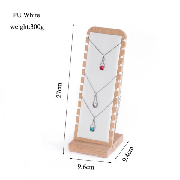 presentoir boucle d oreille bijoux en bambou, pour colliers, boucles d'oreilles